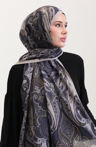 Karaca Etnik Desenli Koton Şal 81081-01 Bej Lila