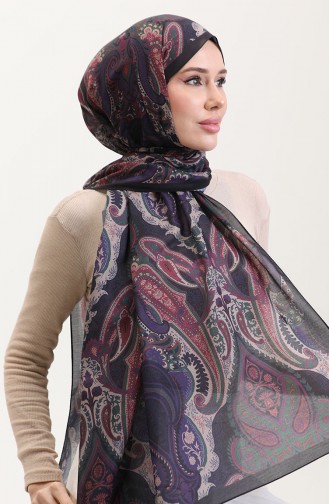 Karaca Etnik Desenli Koton Şal 81081-03 Yeşil Siyah