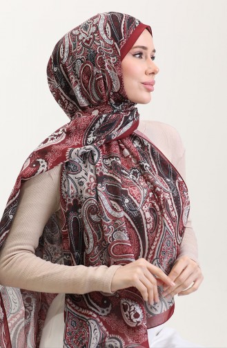 Karaca Etnik Desenli Koton Şal 81081-04 Bordo 81081-04