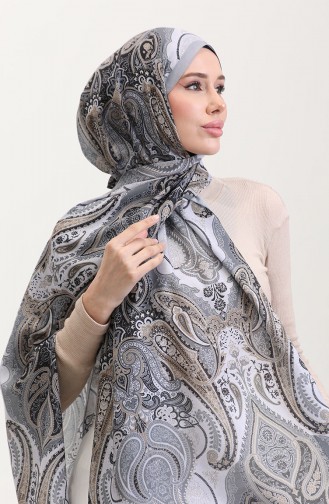 Karaca Etnik Desenli Koton Şal 81081-10 Lacivert Mavi 81081-10