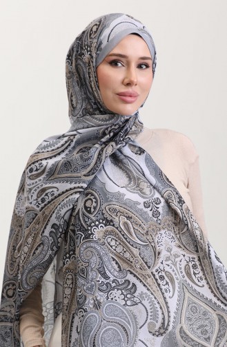 Karaca Etnik Desenli Koton Şal 81081-10 Lacivert Mavi 81081-10