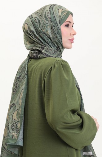 Karaca Etnik Desenli Koton Şal 81081-11 Haki 81081-11