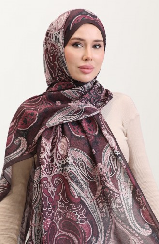 Karaca Etnik Desenli Koton Şal 81081-14 Siyah Fuşya 81081-14