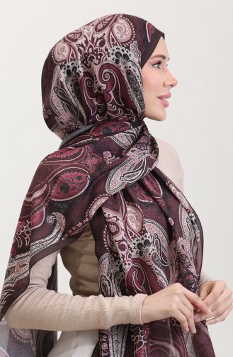 Karaca Etnik Desenli Koton Şal 81081-14 Siyah Fuşya 81081-14