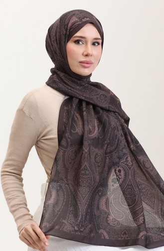 Karaca Etnik Desenli Koton Şal 81081-15 Acı Kahve