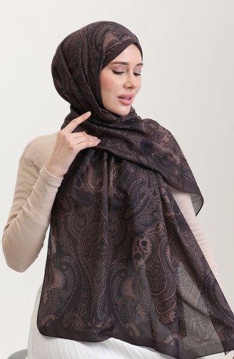 Karaca Etnik Desenli Koton Şal 81081-15 Acı Kahve