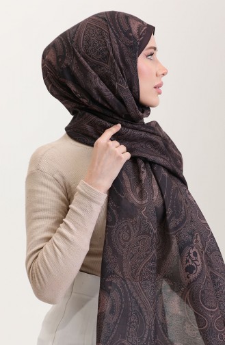 Karaca Etnik Desenli Koton Şal 81081-15 Acı Kahve