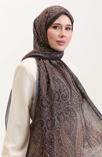 Karaca Etnik Desenli Koton Şal 81084-03 Siyah Gold 81084-03