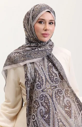 وشاح كاراكا القطني بنقوش عرقية 81084-13 بيج ليلكي 81084-13