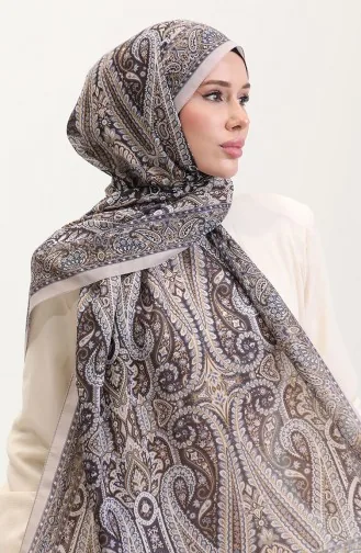 وشاح كاراكا القطني بنقوش عرقية 81084-13 بيج ليلكي 81084-13