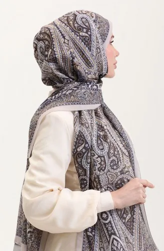 وشاح كاراكا القطني بنقوش عرقية 81084-13 بيج ليلكي 81084-13