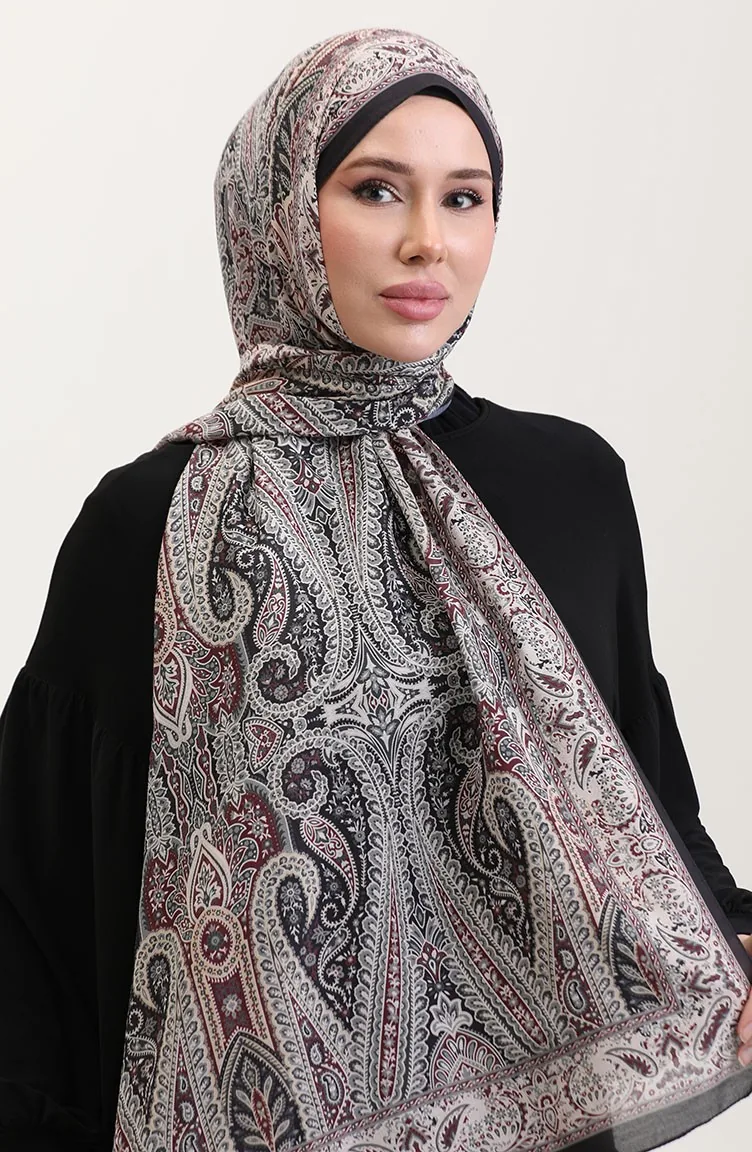 Karaca Baumwollschal Mit Ethno-Muster 81084-15 Schwarz Creme 81084-15