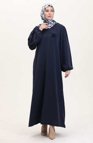 Robe Hijab Bleu Marine 0017-03