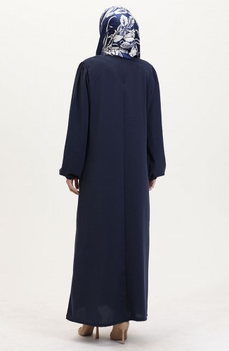 Robe Hijab Bleu Marine 0017-03