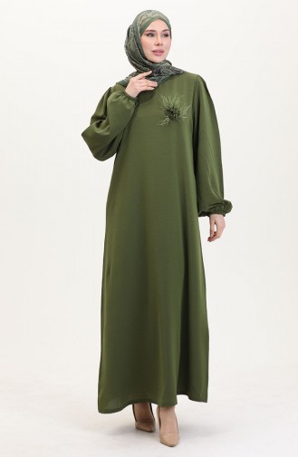 Khaki Hijab Dress 0017-04