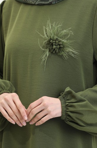 Khaki Hijab Dress 0017-04