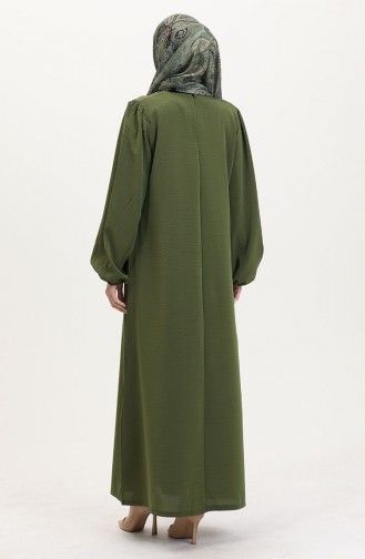 Khaki Hijab Dress 0017-04