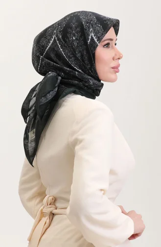 Etnik Kehribar Eşarp 70279-08 Haki