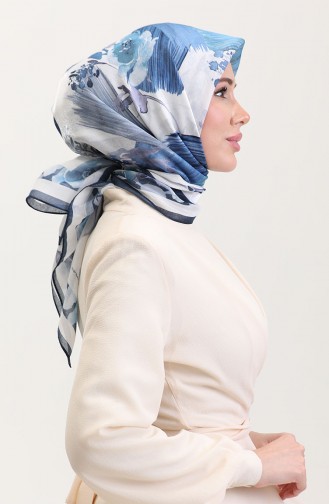 Kehribar Eşarp 70280-01 İndigo