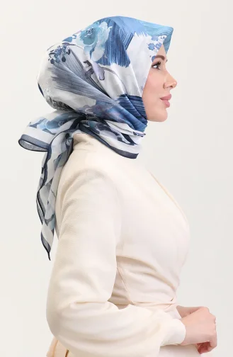 Kehribar Eşarp 70280-01 İndigo