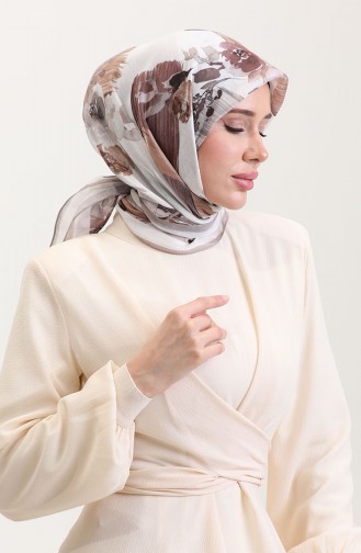 Kehribar Eşarp 70280-03 Kahverengi