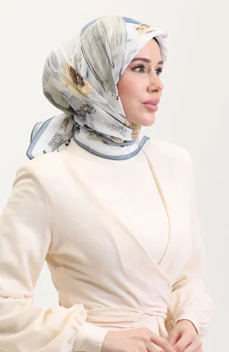 Kehribar Eşarp 70280-05 Gri Hardal