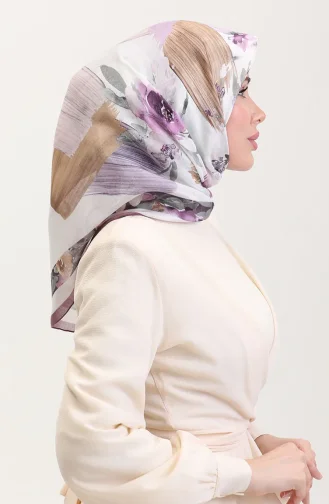 Kehribar Eşarp 70280-08 Mürdüm Kahverengi