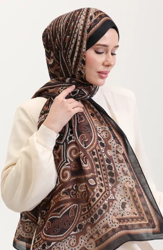 Châle Ethnique En Ambre 70278-09 Noir Marron 70278-09