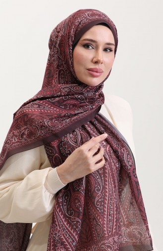 Karaca Etnik Desenli Koton Şal 81084-01 Bordo