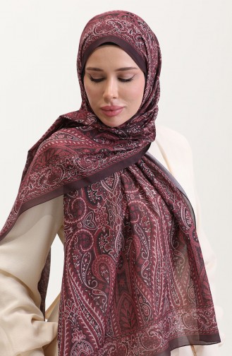 Karaca Etnik Desenli Koton Şal 81084-01 Bordo