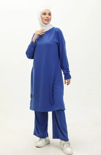 Zweiteiliger Anzug Aus Zwei Garnen Tunika Und Hose 0001-09 Saks 0001-09