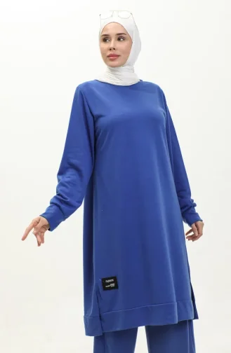 Zweiteiliger Anzug Aus Zwei Garnen Tunika Und Hose 0001-09 Saks 0001-09