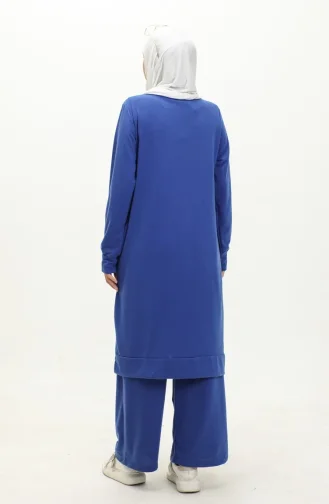 Zweiteiliger Anzug Aus Zwei Garnen Tunika Und Hose 0001-09 Saks 0001-09