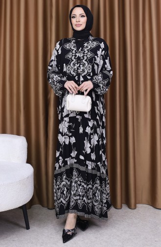 Schwarz Hijab Kleider 5574-05