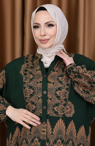 Robe Hijab Vert emeraude 5575-03