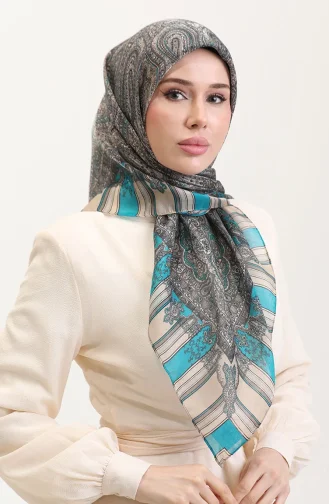 Etnik Kehribar Eşarp 70275-09 Mint Yeşili