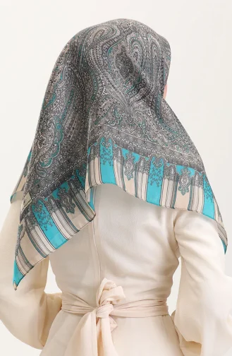 Etnik Kehribar Eşarp 70275-09 Mint Yeşili