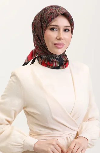 Ethnic Amber Scarf 70275-10 Red Black 70275-10