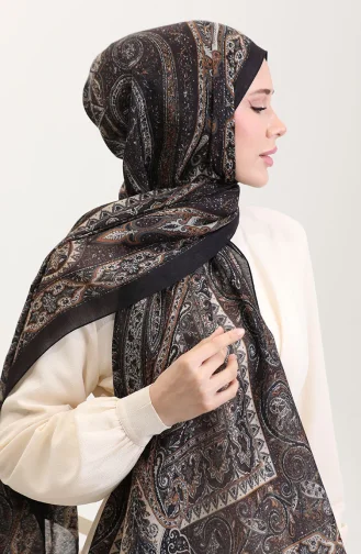 Etnik Kehribar Şal 70277-03 Acı Kahve