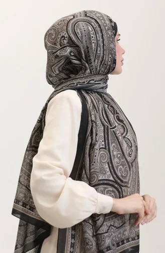 Châle Ethnique En Ambre 70278-01 Kaki 70278-01