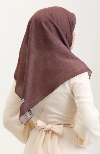 Karaca Ethnic Patterned Cotton Scarf 81078-01 Brown 81078-01