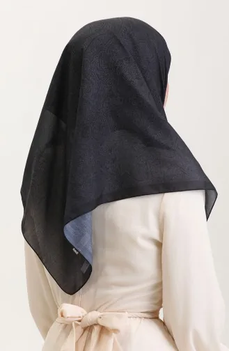 Karaca Ethnic Patterned Cotton Scarf 81078-02 Black And White 81078-02