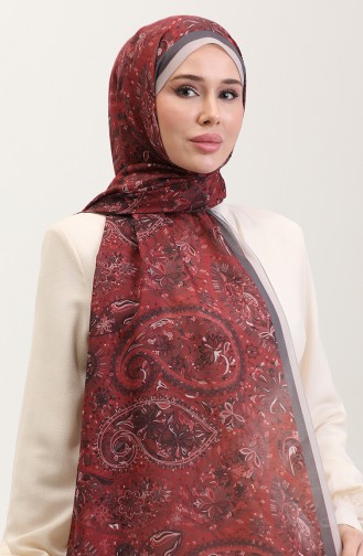 Karaca Etnik Desenli Koton Şal 81080-01 Bej Kırmızı