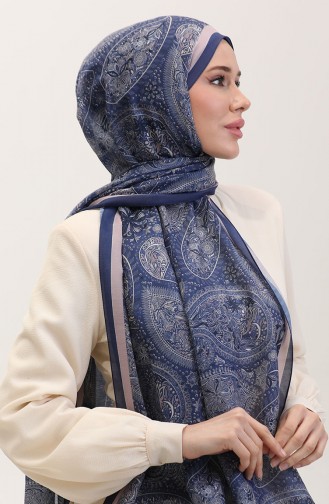 Karaca Etnik Desenli Koton Şal 81080-14 Lila 81080-14