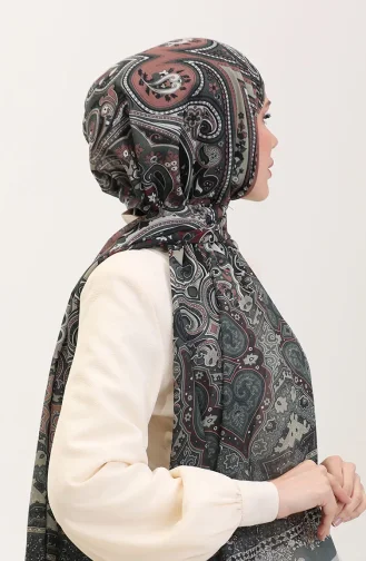 Karaca Etnik Desenli Koton Şal 81086-01 Mint Yeşili 81086-01