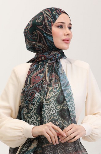 Karaca Etnik Desenli Koton Şal 81086-03 Bej Siyah
