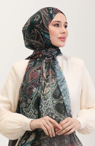 Karaca Etnische Katoenen Sjaal Met Patroon 81086-03 Beige Zwart 81086-03