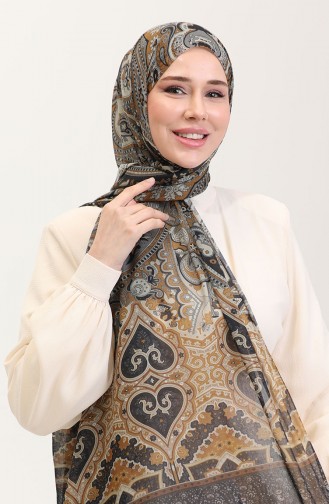 Karaca Etnik Desenli Koton Şal 81086-04 Sarı Siyah 81086-04