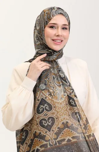 شال كاراكا القطني المنقوش العرقي 81086-04 أصفر أسود 81086-04