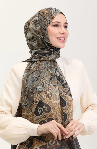شال كاراكا القطني المنقوش العرقي 81086-04 أصفر أسود 81086-04